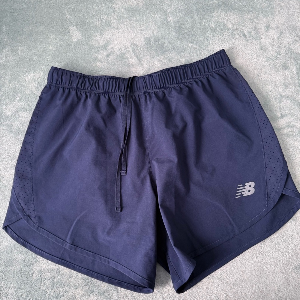New Balance Blue Athletic Shorts with Elastic Waistband